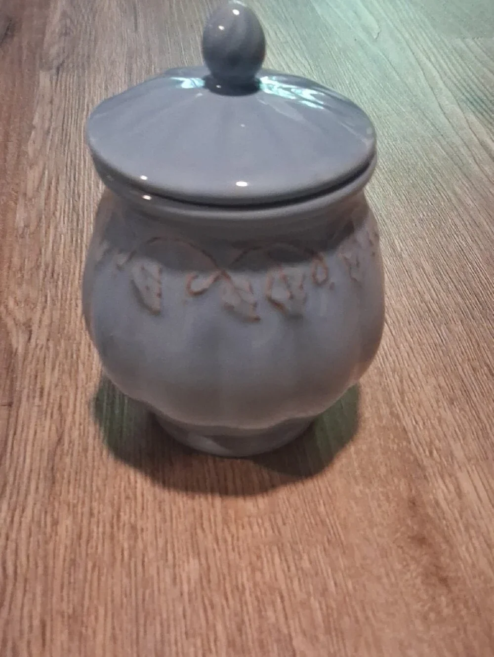 Longaberger Light Blue Stoneware Sugar Bowl And Creamer